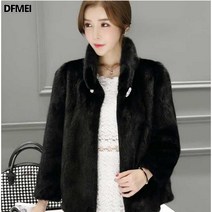 DFMEI 모피코트 겨울 밍크 코트