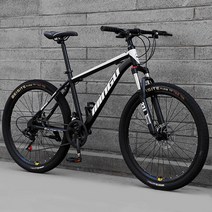 ( MTB 산악자전거 ) 24/26인치 27단 입문용 크로스컨트리 자전거, 26인치, 익스트림 에디션 - 블랙화이트