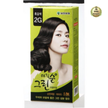 라이브잇 유한 매직순 그린 크림 염색제, 12개, 2G 흑갈색