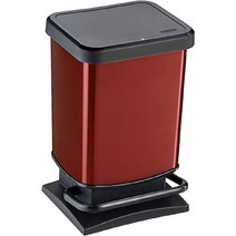 Rotho Paso 쓰레기통 20l(29.3 x 26.6 45.7cm), 짙은레드