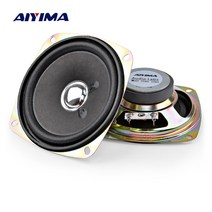 진공관스피커 Aiyima 2pcs 3.5 인치 휴대용 오디오 스피커 4 옴 8w 전체 범위 사운드 스피커 열 확성기 diy 증폭기 홈 시어터, 없음