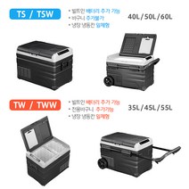 2021년형 알피쿨 냉장고 TS / TSW /TW/TWW 시리즈 차량용 냉장고 DC/AC겸용, TS50(내장배터리없음)