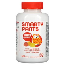 SmartyPants 키즈 포뮬라 종합비타민 및 오메가3 딸기 바나나 오렌지 레몬 구미젤리 120개