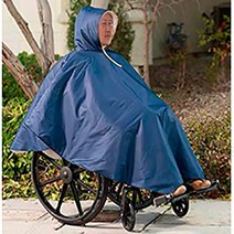 밤에도 안전한 노인 환자 휠체어 우산 우비 비옷 판초