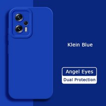 Angel Eyes 액체 실리콘 휴대폰 케이스 샤오미 POCO X4 GT 5G 360 카메라 보호 소프트 충격 방지 후면 커버 POCOX4 X4GT 가방 437334, Klein Blue
