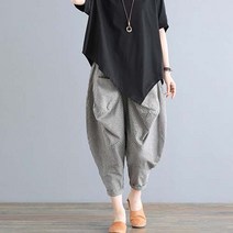 Makone 배기바지옷 와이드 루즈핏 슬림핏 가오리 소매 단커버 캐쥬얼 트렌드 여름 여성 룩