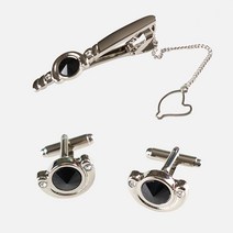 (아쇼핑)중년 남성 와이셔츠 커프스 단추 넥타이핀 세트 양복커프스단추 커프스링크 링크커프스 남성커프스 넥타이선물(아쇼핑)