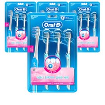 오랄비 초소형 헤드 벨벳 잇몸케어 칫솔 3입, 4팩, 3개입