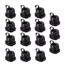 Heyiarbeit 15피스 라운드 변형 완화 부싱 라운드 케이블 와이어 변형 완화 부시 그로밋 전기 절연 보호 케이블 코드 버클 슬리브 6N-4 블랙 톤, 6mm 60pcs