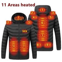 TANC USB 전기 온열 발열 점퍼 열선 가열 보온 자켓 아웃도어 겨울 Heat Jacket 11 heated Black L, L