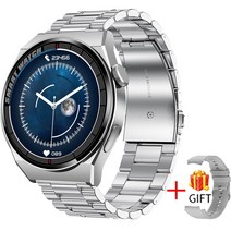 us Huawei GT3 Pro AMOLED 스마트 워치 다이얼 전화 스포츠 피트니스 추적기 남자 Smartwatch 2023, Silver steel