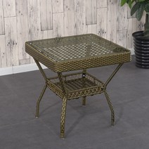 야외용 테이블 발코니 테라스 라탄 팬션 루프탑 카페, 오프화이트 63 길이 63 폭 63 높이