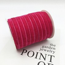 [29색] 10mm 벨벳 리본끈 단면 테이프 머리띠 공예 악세사리 마스크스트랩 재료 1마, 16. 로즈레드, 1개