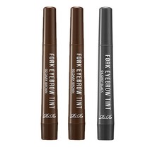 리르 포크 아이브로우 틴트 3개 세트(다크브라운 + 다크브라운 +그레이블랙), 색상10)포크_2호_2개+4호_1개