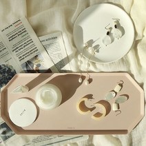 (바른태도) 엣지 팔각 인테리어 트레이 100g, 인디핑크