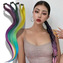 손쉬운 레게머리 땋은머리 힙합 뉴진스 똑딱핀 포인트 헤어 블레이즈, 얀-08번