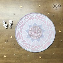 364days 먼지없는 사계절 원형 추상화 패턴 미니 러그 북유럽감성 미니 카페트 발매트 디자인 일러스트 그림 러그 40cm 10종