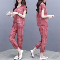 엄마 투피스 반팔 티셔츠 블라우스 9부바지 빅사이즈