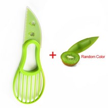 채소슬라이서 드럼통채칼 3In 1 아보카도 슬라이서 시어 Corer 버터 과일 필러 커터 펄프 분리기 플라스틱, 03 Green3