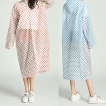 남여공용 고급 도트 비옷 우비 장마 낚시 등산 캠핑 콘서트 우비 레인코트 1+1