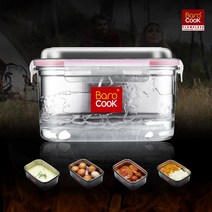 바로팩토리 바로쿡 다목적 사각용기 850ml (사각용기 850ml + 발열팩 50g 1팩)