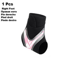 발목 고정 서포터 스포츠 탄성 붕대 달리기 축구 무에타이 발목 지원 관절 발등인대파열, 분홍색 발목 - 오른쪽, XL