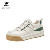 ZEAL HEART 브랜드 플랫 베이스 리틀 화이트 슈즈 여성 봄.가을 시즌 라운드 헤드 스트랩 송편 베이스 소프트 베이스 레포츠 슈즈