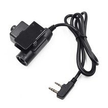 위키토키 무전기전술 U94 PTT 케이블 플러그 헤드셋 어댑터 Kenwood Baofeng UV-5R 플러스 BF-888S H777 무, 한개옵션0