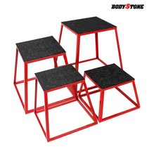 [바디스톤] 폴리오박스 4종 풀세트 크로스핏 점프박스, 레드(1~4단계)