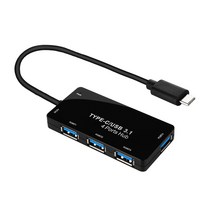 LG그램 C타입 4포트 USB 멀티 허브 초고속 기가 5Gbps 전원 연결 외장 하드, NEXT-415TC