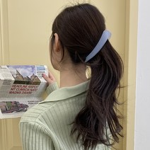 [1+1] 반투명 무광 바나나핀 헤어핀 올림머리 반머리 헤어집게핀 2종 13컬러