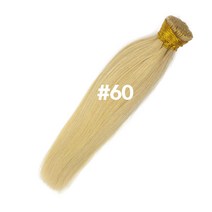 프리티레이디 인모 100% 실리콘 16인치 210가닥 연예인 아이돌 붙임머리 전문 자연모 천연모 헤어피스, #60(특수컬러), 1개