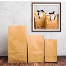 attizone 종이봉투 무지 각대봉투 2칼라 3사이즈-(50개입), 크라프트
