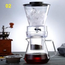 더치커피 콜드브루 기계 추출 머신 뜨거운 판매 아이스 드립 커피 포트 유리 메이커 Regulatable 도저 필터 냄비 퍼콜 레이터 에스프레소, 없음, 02