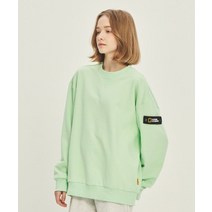 정품 내셔널지오그래픽 N231USW902 라르가 세미 오버핏 와펜 맨투맨 티셔츠 TOPAZ GREEN