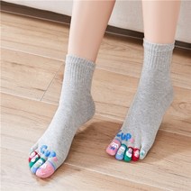 스포츠 발가락 양말 단목 중목 장목 다섯 손가락 발목 여성 다채로운 일본 귀여운 분할