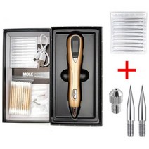 피부 미용 맛사지 관리 레이저 두더지 제거 펜 사마귀 플라즈마 리무버 도구 뷰티 스킨 케어 옥수수 주근깨 태그 nevus 다크 에이지 스윕 스팟 문신 전기 세트, 골드 플러스