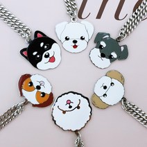 강아지 이름표 인식표 애견 목걸이 써지컬스틸, 슈나우저