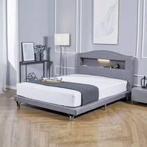 디온 패브릭 투매트침대+독립매트리스 SS, 펄화이트