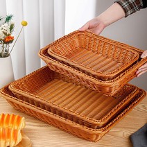 리빙꾹 내츄럴 PP빵 야채 소품 진열 사각 라탄바구니 라탄바스켓, XXXL