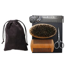 FWT 수염 손질에 좋은 남성용 프로 커팅 가위 수염 브러시 이가 빗, 1개