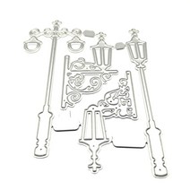 DIY 가로등 인쇄 카본 스틸 곰팡이 종이 카드 및 공예 선물 제작을위한 클리어 스탬프 엠보싱 금형