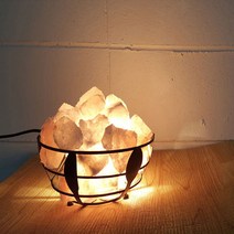 히말라야 옥받침 소금등 냄새제거 무드등, 포크앤나이프, 1