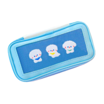 [리틀데이지] 캐릭터 메쉬 펜슬케이스, 블루 비숑