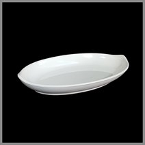 대명멜라민 미색 - 멜라민 배 타원접시 (국내생산 멜라민 흰그릇 하얀그릇 업소용그릇), (M-6-2), 중
