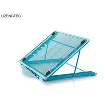 노트북 거치대 트웰브사우스 누워서 Lizengtec 스탠드 스테인레스 스틸 페인트 6 단계 조절 가능한 접이식 휴대용 모든 최대 15 인치에 적합, lz-1115-블루