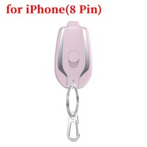 미니 보조 배터리 도킹 자동차 가벼운 휴대용 소형 여행용 비상 전원 은행 5V 1500mah 방수 고속 충전 공급 장치 야외용 초경량 표시 등 포함, [01] 0-2000mAh, [03] Pink for iPhone