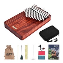 LINGTING K17A 17 키 휴대용 손가락 피아노 Kalimba Mbira Sanza Padauk Matetial with Bag 음악 도서 스티, 한개옵션0