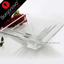 PGM1*^몰(보르고노보) 이탈리아 모디 사각 유리볼 (14cm) 믹싱 씨리얼 아이스크림 샐러드 드레 디저트 유리 스퀘어 카페테리아 다용도^*1췤pgm, a^^*옵션없슴, 좋아요**