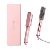 고데기 머리안상하는고데기 다이렉트고데기 profissional 뜨거운 빗 hair 헤어, 상자가 있는 분홍색, 에게